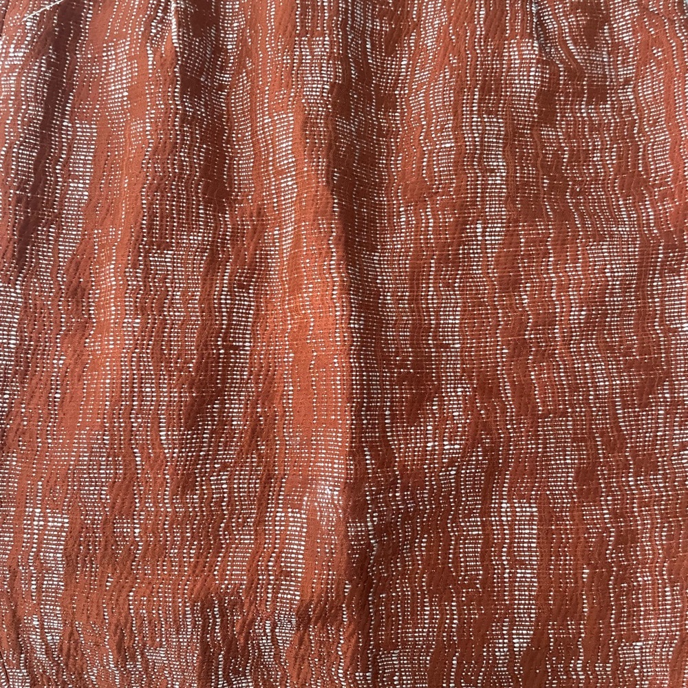 J. Crew Rust and Cream Textured Fabric